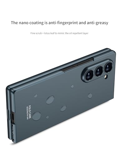Image of Midkart Matte Case Compatible with Samsung Galaxy Z Fold 6 (Release 2024) with Front Glass Cover Hard PC Thin Independent Camera Protection, Grey Green