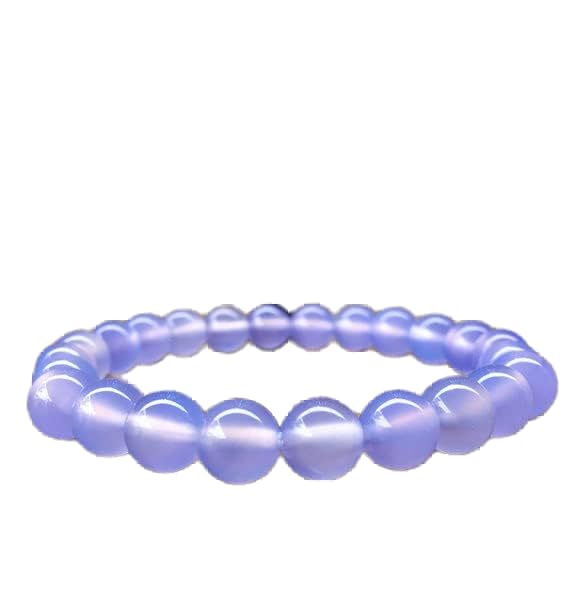 Bracelet en chalcédoine lavande d'Afrique 8mm pour lithothérapie