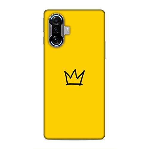 Image of Printed Mobile Back Hard Case Cover for Xiaomi Poco F3 GT | Yellow, Crown, Sketch Art, Cool Pattern -56