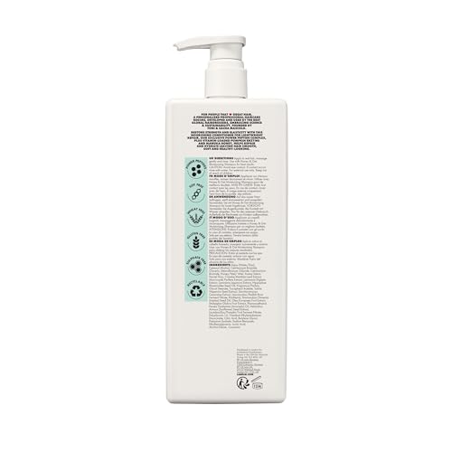 LABEL.M Honey & Oat Moisturising Conditioner 1000ml - With Recyclable Pump, Off White, 1 l (Pack of 1) - Image 2