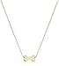14k Yellow Gold Floating Miniature Dog Bone Pendant Necklace, 17