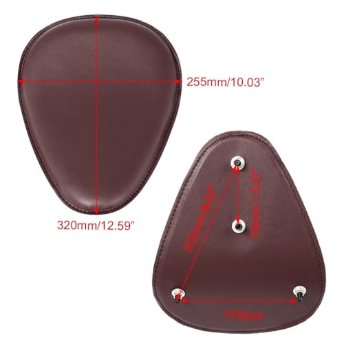 Asiento individual para motocicleta con soporte de resortes de alta resistencia 3