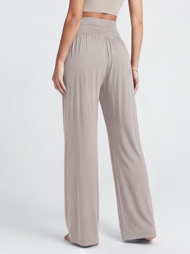 Image of ODODOS Women's Wide Leg Palazzo Lounge Pants with Pockets Light Weight Loose Comfy Casual Pajama Pants-26 /28 /30 inch /32 inch Inseam