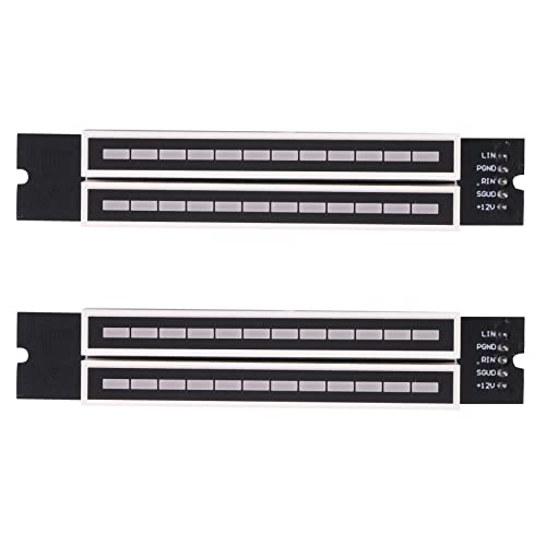 2X Double 12 Indicateur de Niveau de Musique LED Spectrum VU Mètre Amplificateur Lampes vitesse de la Lumière de la Carte Réglable pour MP3 DC 7-12V ()
