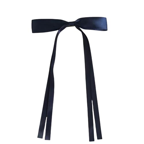 WANYI 2 Stück Haarschleife Haarschleifen Mädchen, Elegante Schleife Haare, Haarklammer Haarspange Schleife mit Langen Schwanz Haarschmuck für Damen Mode Frisuren(Marineblau) WANYI 2 Stück Haarschleife Haarschleifen Mädchen, Elegante Schleife Haare, Haarklammer Haarspange Schleife mit Langen Schwanz Haarschmuck für Damen Mode Frisuren(Marineblau)