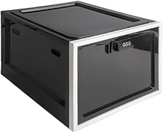 Jroyseter Lockable Box,Storage Box with Lock Box,Medicine Lock Box for Safe Medication,Lockable Storage Box for Medicine, Food and Home Safety (Black)