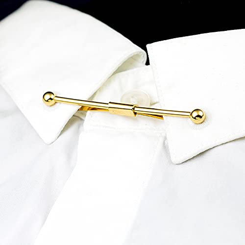 3 Pieces Collar Bar Collar Pin Tie Pins Collar Bar Pin Shirt Collar Bar Necktie Pins Clip Clasp Lapel Stick Brooch for Men Wedding Business, Multicolor4