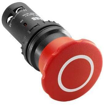 ABB CE4P-10R-02 22mm Assembled Pushbutton, Push/Pull, Red, Compact