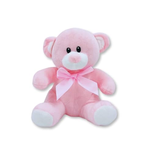 Urso de Pelúcia Plush Lacinho 20cm Fizzy Toys FC2716 Rosa
