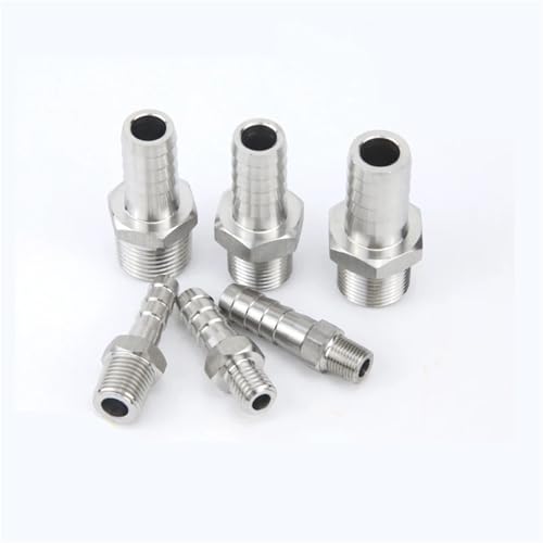 Conector de manguera de 16mm con rosca macho M4x0.7 en acero inoxidable 4