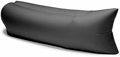 OrangeTag Outdoor Inflatable Lounger, SunbaYouth Nylon Fabric Beach Lounger Convenient Compression Air Bag Hangout Bean Bag Portable Dream Chair (Black)
