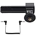 TEFTYMON Microphone for Digital Camera with Shock Structure, Windscreen, 3.5mm Jack - Professional Stereo Recording Mic for Cameras, YouTube, Vlog