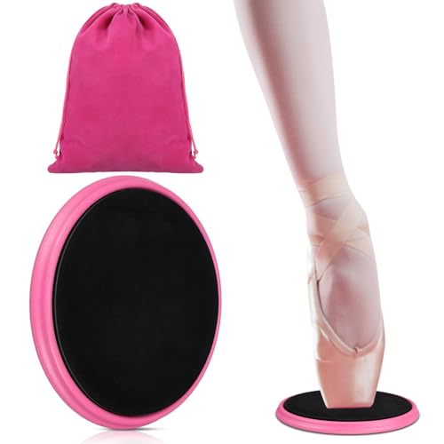 VioraWhite Ballet Turning Disc for Dancers Ballet Turning Board Figure Skating Spinner Portable Spin Board for Pirouette with Bags for Dancer Ice Skater Gymnast Balance Stability(Rose Pink 15 cm)