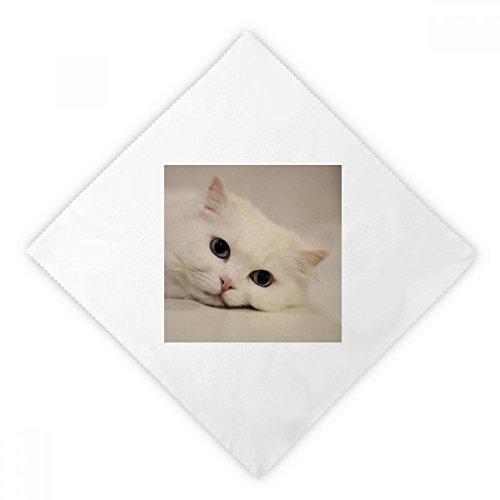 Servilletas de tela blanca con gatito de mascota, regalo ideal para amantes del relax 2