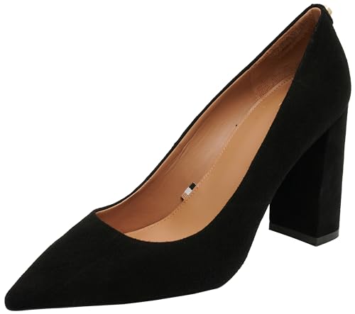 BOSS Isobel_pump70_SD - Pompa Donna In Pelle, Tacco 70mm, Colore Nero, Suola In Gomma, Chiusura Slip-on