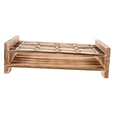 ULTECHNOVO Bandeja de Madera para Copas y Vasos de Licor con Soporte Múltiple para Almacenamiento Diseño con Ranuras para Bar Cocina y Comedor Organizador Resistente y Fácil de Limpiar