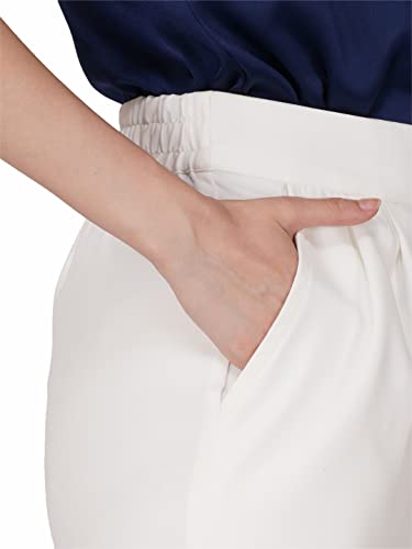 Image of fabcoast High Waist Wide Leg Loose Relaxed fit Women Pants - Flare Style, Half Waistband, Soft and Breathable Fabric - Ideal for Casual and Formal Wear.