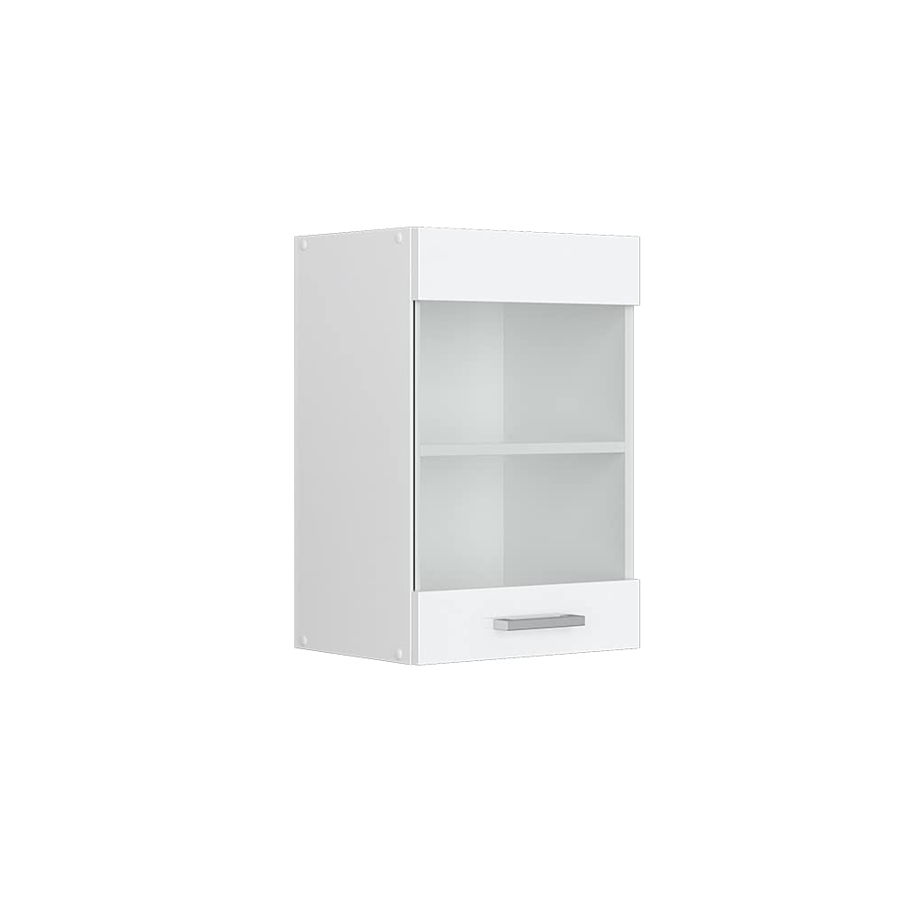 Technical drawing with dimensions of the Vicco R-Line 40cm Glass Wall Cabinet