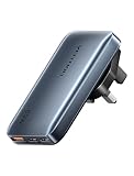 VENTION 65W USB C Fast Multi Charger with UK/US/EU Plugs, Ultra-Slim, 3-Port International Travel Adapter for UK, EU, USA, GaN Charger Compatible with MacBook, Laptop, iPhone 17/16/15/14, Galaxy S25