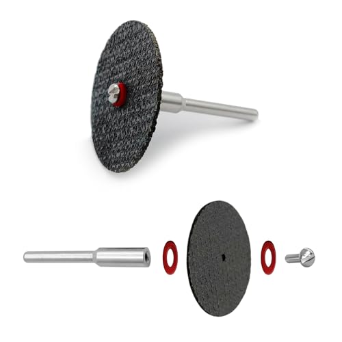 50 Pcs Metal Cutting Discs 1-1/2'' Fiberglass Reinforced Cut Off Wheels with Four 1/8 Rotary Tool Mandrels for Metal Cutting Discs (1-1/2'')