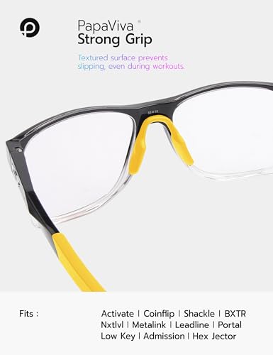 Image of 2 Pieces Replacement Nose Pads for Oakley Activate OX8173 / Activate Asian Fit OX8169F - Yellow + Black Asian Fit