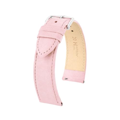 Bracelet de montre rose 22 mm HIRSCH Osiris cuir de veau nubuk 03433022-22