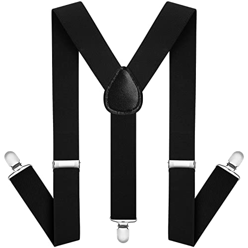 Aomig Hosenträger für Herren, Hosenträger Herren Extra Stark Breit 3,5 Cm mit Sehr Starken 3 Metall Clips, Einstellbar und Elastisch Einheitsgröße Hosenträger für Männer und Damen, Y Style Cover