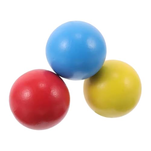EHJRE 3Pcs Wooden Bocce Balls Interactive Summer Outdoor Game for Game Gym Lawn