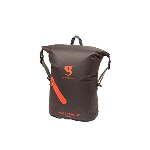 Image of geckobrands Lightweight 30L Waterproof Backpack - Lightweight Watertight Outdoor Bag Hiking Traveling Light Water Activities
