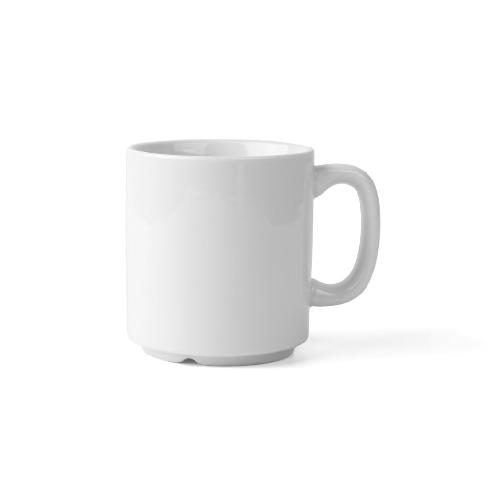 Holst Porzellan BC 129 AR - Vasos de porcelana (0,29 L, apilables, 10,7 x 8,1 x 8,6 cm, 6 unidades), color blanco