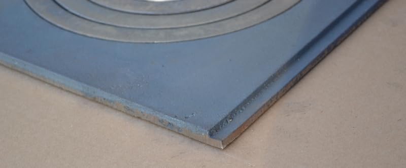 SEZAM Placa de fundición para horno con 2 agujeros, 63 x 31,5 cm, placa de carbón de hierro fundido gris