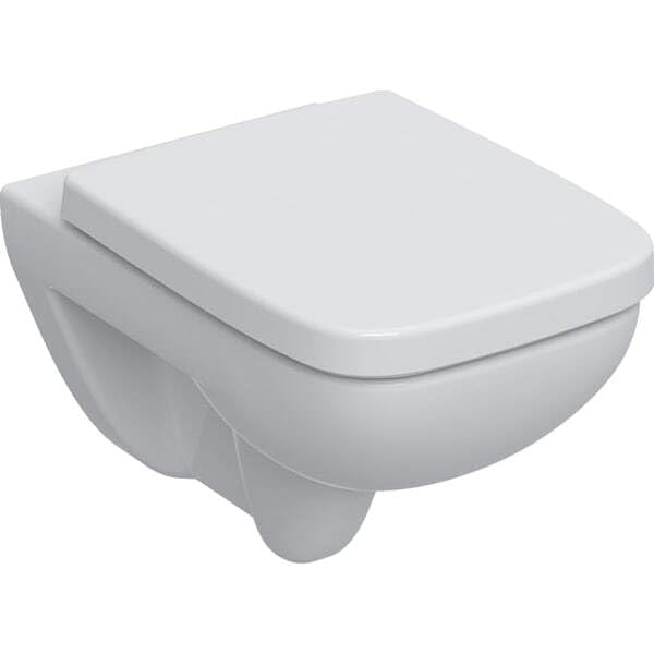 Geberit Renova Plan Set WC suspendido con cisterna de bajo caudal, con asiento de WC, blanco, 501.758.00.1