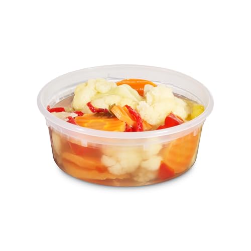 Deli-Lebensmittelbehälter, Großpackung (60er-Pack) 240 ml mit Deckeln – Ansicht 4