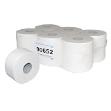 Toilettenpapier Mini-Jumborolle weiß Zellstoff 2-lagig 890 Blatt 160 m