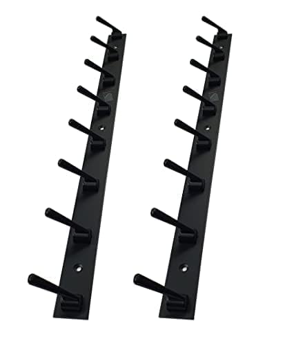 Stainless Steel 8 Pin Black Cloth Hanger Wall Mounted Bathroom Cloth Hanger,Coth Wall Hook,Door Hooks Rail for Hanging Keys,Clothes,Towel (Pack of 2)-image-8