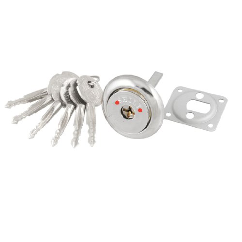 Image of Aexit Brass Screw Padlocks & Hasps Cross Keyway Security Lock Key Cylinder w Keyed Padlocks 6 Keys