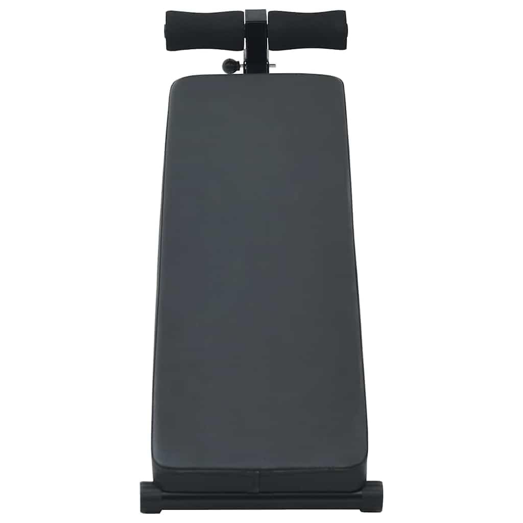 Sit-Up-Bank klappbar 124 x 33,5 x 55 cm, Trainingsbank aus pulverbeschichtetem Stahl für Home Gym, Bauchmuskeltrainer für Indoor Training