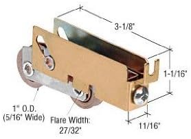CRL 1 Tandem Steel Sliding Glass Door Roller with 11/16 Wide Housing for Pacific Doors - Package