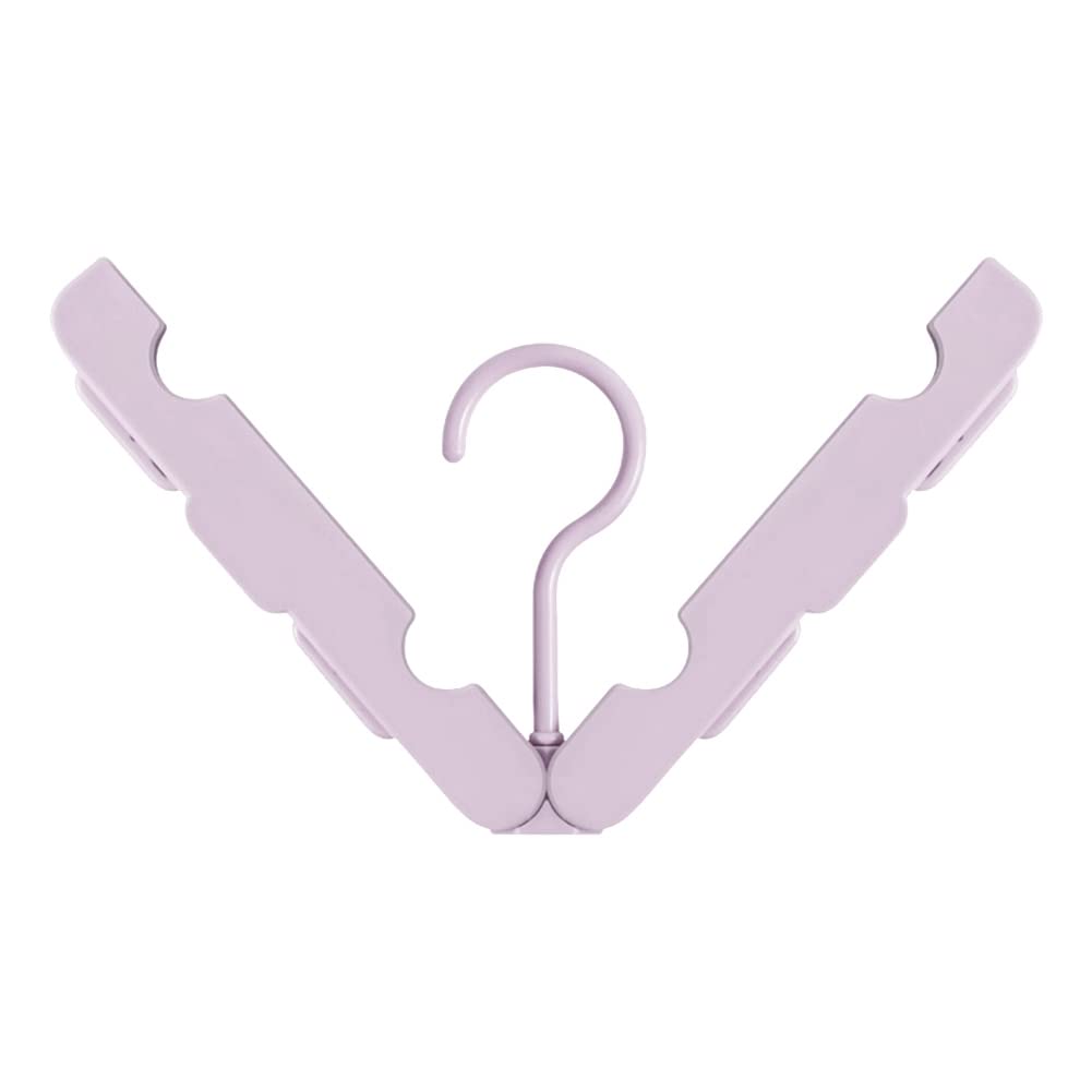 Gsycle Portable Plastic Folding Clothing Hanger, Travel Hangers Coat Hangers Folding Coat Racks with Clip for Home Outdoor Camping Hiking (Pink)