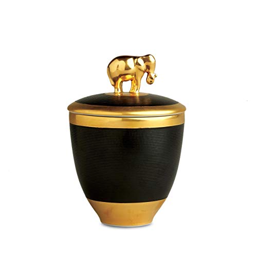 L'Objet Gold Elephant Noir Candle Black Medium