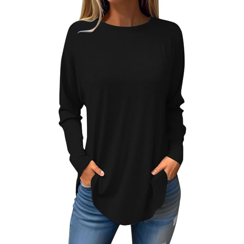 Generic LONG SLEEVE GOING OUT TOP Women Custom Shirts Long Sleeve T Shirts Loose Round Neck Tunic, Your Own Design, Add Text/Photo/Image/Logo Customized Personalized Blouses Casual Tops thumb #2