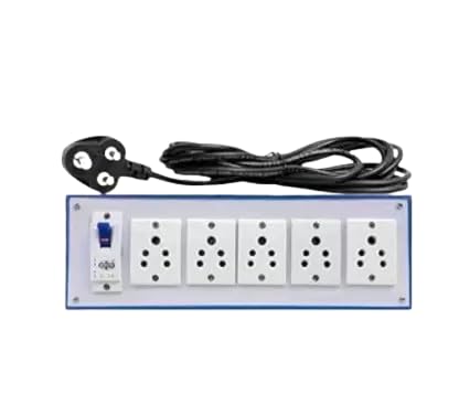 BAHUL 4 ISI SOCKETPVC Board Extension 4 Socket Extension Boards (White, 4 m)