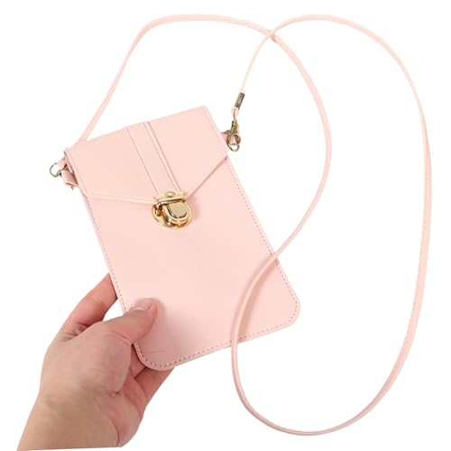 Angoily Mini Crossbody Purse for Women Compact Cardholder Wallet with Card Slots Versatile Shoulder Bag for Everyday Use Lightweight Small Wallet for Students and Essentials Pink4