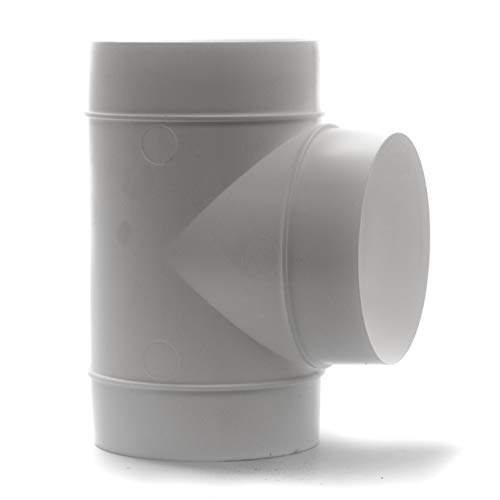 Vent Systems Ø100mm Kanalverbinder 3-Wege-Schlauchadapter ABS Kunststoff/Splitter für Schlauch T-förmige runde Rohrverbinder - Abluftventilator - Kanal Schlauchtrockner Entlüftung T-Verbinder