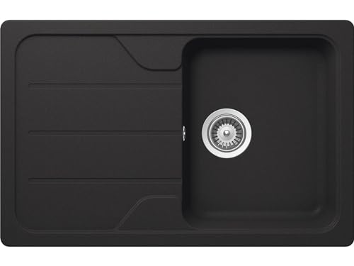 SCHOCK Küchenspüle Formhaus D-100S Onyx 78x50 cm - CRISTALITE® Schwarz...