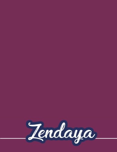 Zendaya: 110 Pages 8.5x11 Inches Grape Pastel Design Journal with ...