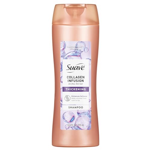 Suave Professionals Thickening Shampoo Collagen Infusion for Fine Hair Volumizing Shampoo 12.6 oz