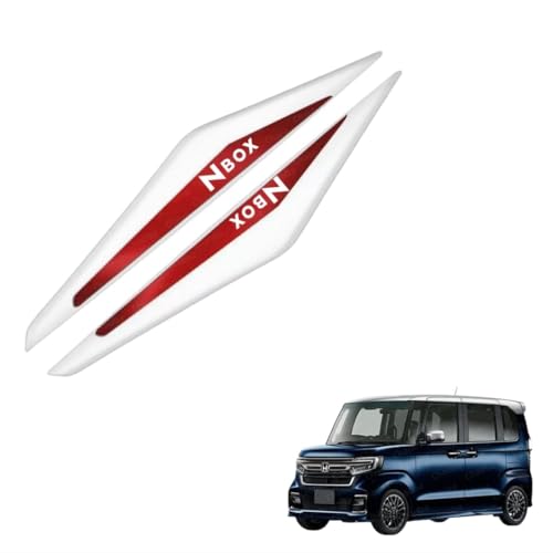 N-BOX 車のドアガード 2点セット バックミラーガード サイドドアバンパー ドアプロテクター 車のドアトリム サイドドアガード ドアハンドル ドアフレーム バックミラープロテクター 傷防止 着脱簡単 耐衝撃 (赤, N-BOX)
