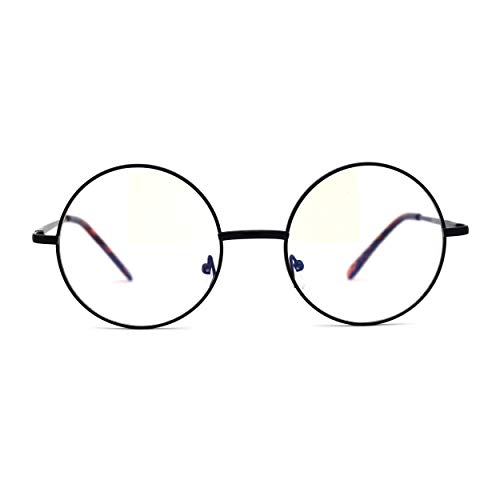 Image of SA106 Classic Hippie Metal Rim Round Circle Lens Blue Light Filtering Computer Glasses