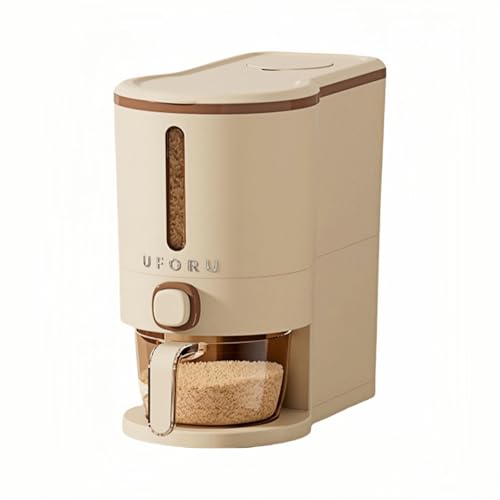 Haiyunhome 米びつ ライスストッカー 米櫃 こめびつ スリム ボタン押しタイプ 5kg/10kg お米収納 無洗米対応 米びつケース 台所 キッチン コンパクト 省スペース 洗える 水洗い 密閉性アップ防湿 虫除け 無洗米 家庭用 業務用 (容量